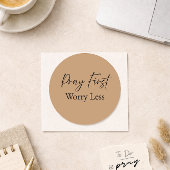 Rond Pray First Worry Less Christian Sticker 