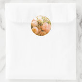 ROND PRECIEUX PEACH MARIAGE ROSES ENVELOPE SEAL STICKER (Sac)