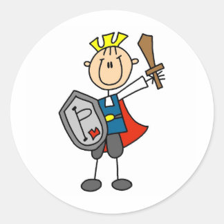 Rond Prince Charme Avec Épée Et Sticker Bouclier