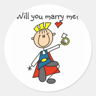 Rond Prince Charming Me Marry Sticker