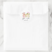 Rond Princesse + La Grenouille - Couleur - Sticker de p (Sac)