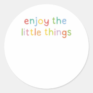 Rond Profitez Des Petites Choses - Sticker Arc En Ciel