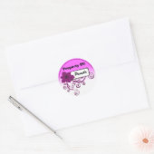 Rond Propriété De Sticker (fleuri violet & arrière - pl (Enveloppe)