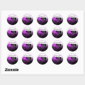 Rond Propriété De Sticker (violet fleuri) (Feuille)