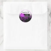 Rond Propriété De Sticker (violet fleuri) (Sac)