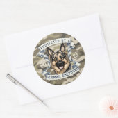 Rond Protégé par un Sticker de Berger Allemand (Enveloppe)