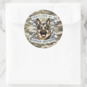 Rond Protégé par un Sticker de Berger Allemand (Sac)