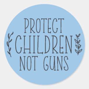 Rond protéger les enfants et non les armes Sticker