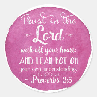 Rond Proverbes 3:5 Inspiration Christian Sticker Crimso