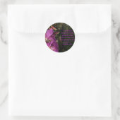 Rond Psaume 120:1 Joli Sticker Fleur Violet (Sac)