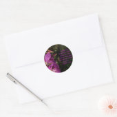 Rond Psaume 120:1 Joli Sticker Fleur Violet (Enveloppe)