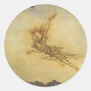 Rond Puck, un Spray par Arthur Rackham Sticker Fairy Im