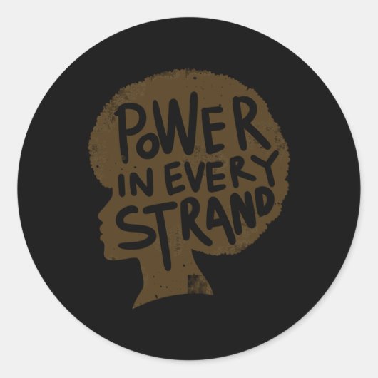 Rond Puissance dans chaque strand Afro Pride Sticker (Devant)