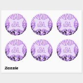 Rond Purple C'est un Sticker pour fille (Feuille)