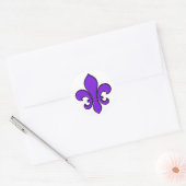 Rond Purple Fleur de lis - Sticker (Enveloppe)
