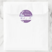 Rond Purple Notre Sticker Monogram Mariage (Sac)