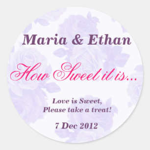 Rond Purple Vintage Rose Comment il est doux Sticker
