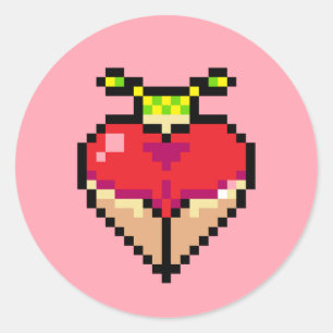 Rond Queues jumelles en bikini rouge Sticker