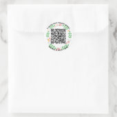 Rond QuickLink : Sticker de code QR d'entreprise (Sac)