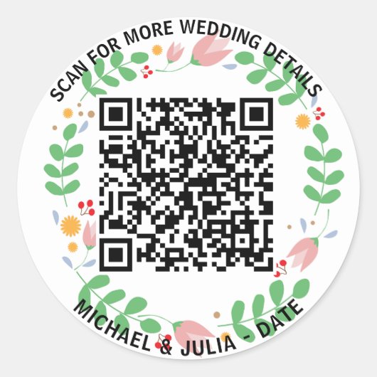 Rond QuickLink : Sticker de code QR d'entreprise (Devant)