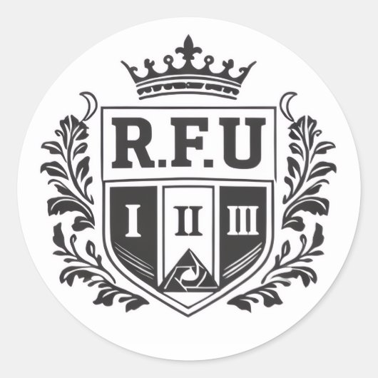 Rond R.F.U Crown Crest Sticker (Devant)