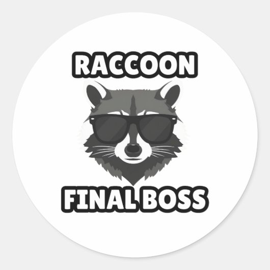 Rond Raccoon Final Boss Sticker (Devant)