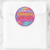 Rond Rainbow Chaos Round Sticker (Sac)