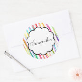 Rond Rainbow Kisses - Sticker de nom (Enveloppe)