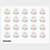 Rond Rainbow pencil Property Of Classroom Sticker Rain (Feuille)