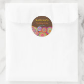 Rond Rainbow Pop Circles amusant Super Merci Sticker (Sac)