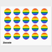 Rond Rainbow pride - Sticker (Feuille)
