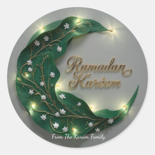 Rond Ramadan Kareem theme gift Sticker for celebration (Devant)