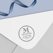 Rond randnummer — Monogram Zelfinktende Stempel