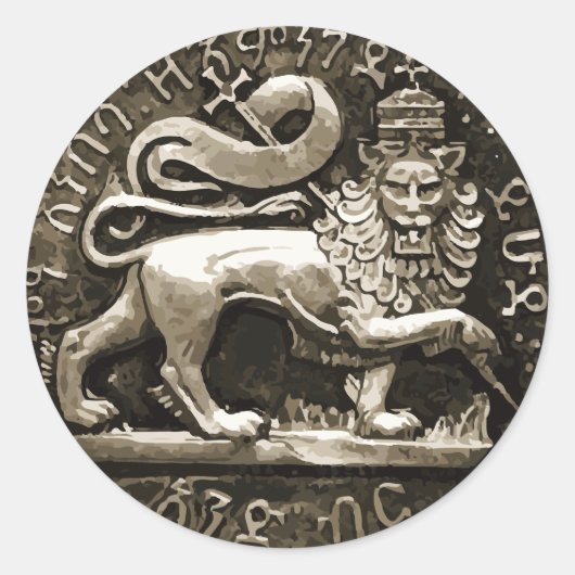 Rond Rasta Lion de Juda Ancien Sticker Design (Devant)