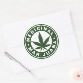 Rond Rastafara Medicinal Livity - Jah Rastafari Sticker (Enveloppe)