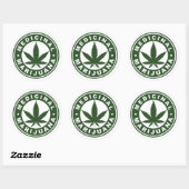 Rond Rastafara Medicinal Livity - Jah Rastafari Sticker (Feuille)