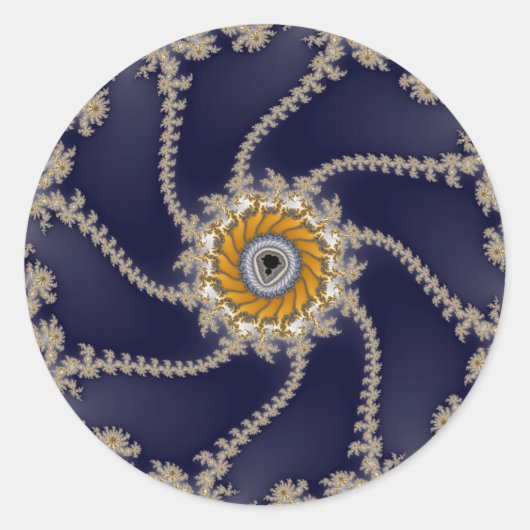 Rond récif fractal - Sticker fractal (Devant)