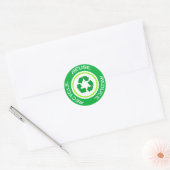 Rond Recyclage vert - Sticker (Enveloppe)