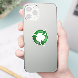 Rond recyclingsymbool sticker