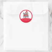 Rond Red Thank you packaging sticker (Sac)