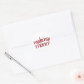 Rond Rendre joyeux Sticker de Noël rouge (Enveloppe)