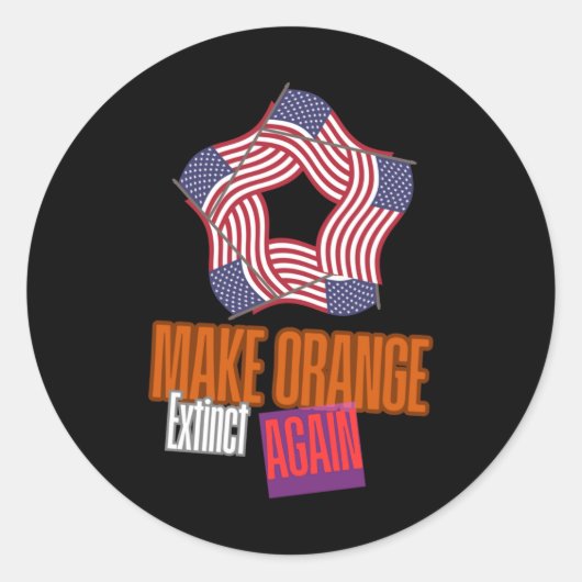 Rond Rendre Orange Extinct à nouveau Sticker (Devant)