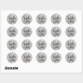 Rond Répondre Lacey Mariage Classic Round Sticker (Feuille)