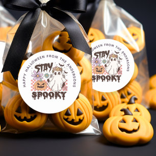 Rond Restez Éffrayant Halloween Super Sticker sac de tr