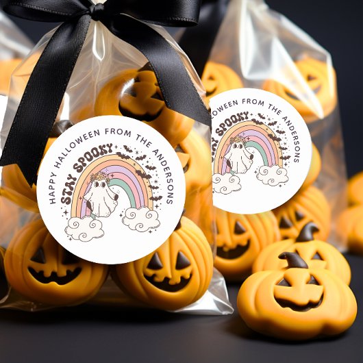 Rond Restez Éffrayant Halloween Super Sticker sac de tr