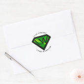 Rond Restez robuste Sticker Lyme Warrior Superpower (Enveloppe)