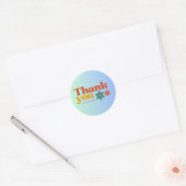 Rond Retro Thank You Sticker (Enveloppe)