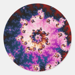 Rond Rêve rose - Sticker fractal
