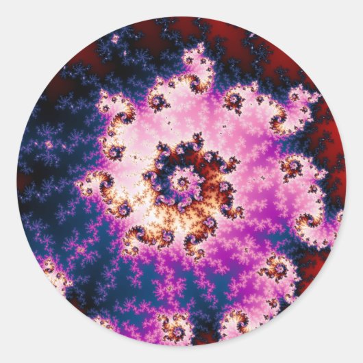 Rond Rêve rose - Sticker fractal (Devant)