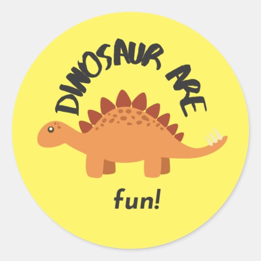 Rond reward sticker for children dinosaufun (Devant)